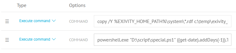 Call external commands or scripts